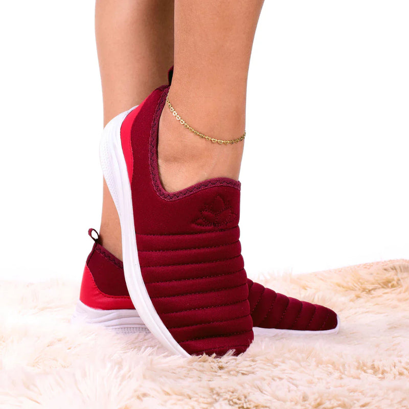 Tênis Feminino Meia Calce Fácil Slip On Ortopédico Mãe e Filha para Caminhada Vl-02