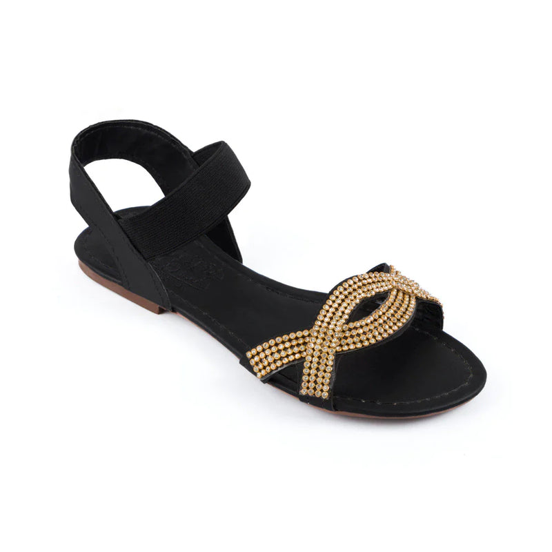 Sandália Feminina Rasteirinha Rasteira Feminina Kit 2 Pares Confortável Brilho Elástico Calcanhar Dia a Dia